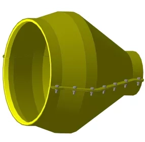Укрытие защитное манжеты герметизирующей УЗМГ 1020/1220 — применяют при строительстве переходов трубопроводов под дорогами для защиты манжеты герметизирующей (МГ). Для герметизации пространства между кожухом и рабочим трубопроводом применяются манжеты герметизирующие (МГ), которые при засыпке грунтом может стянуть с кожуха, а при засыпке скальным грунтом – повредить, вплоть до сквозных пробоев, что приводит к разгерметизации межтрубного пространства в кожухе-футляре.