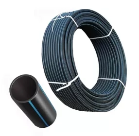 В целях транспортировки питьевой воды, при строительстве наружных трубопроводов из полиэтилена ПНД под землей, используют трубы черного цвета, маркированные синими полосами, которые производятся по ГОСТ 18599-2001.